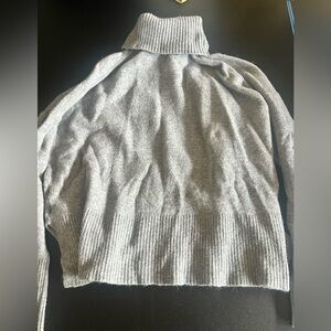 J Crew Medium Wool Alpaca Blend Gray Turtleneck Sweater